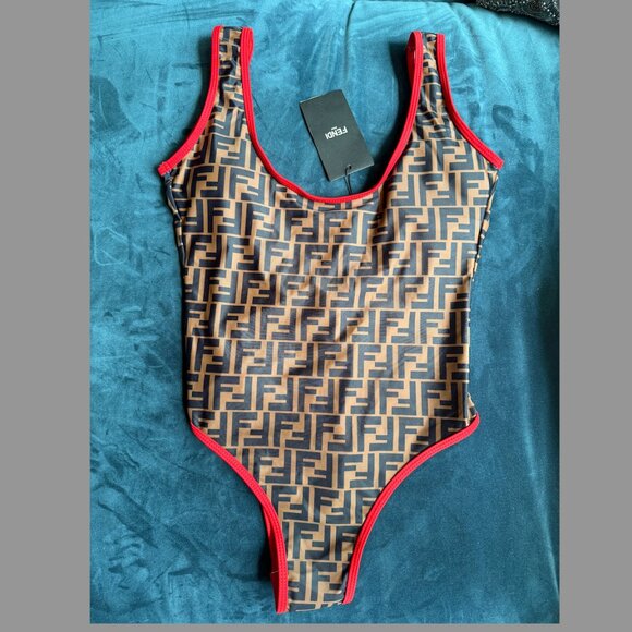 NWT Fendi Swimsuit (Med fits like S/XS) w/ minor imperfections - Picture 1 of 9
